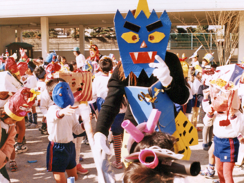 こわい鬼に泣いちゃったよ